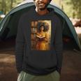 Bookish Melanin Afro Girl Reading Book Bookstore Woman Men Hoodie Bookish Melanin Afro Girl Reading Book Bookstore Woman Men Hoodie