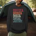 Books Coffee Dogs Social Justice For Men Women Men Hoodie Books Coffee Dogs Social Justice For Men Women Men Hoodie