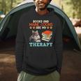 BOOKS AND MAINE COONS ARE MY THERAPY Main Coon Men Hoodie BOOKS AND MAINE COONS ARE MY THERAPY Main Coon Men Hoodie