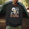 Books Reading Reader Panda Panda Books And Coffee Men Hoodie