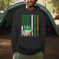 Books US American Flag One Lucky Librarian St Patrick's Day For Women Kids Men Men Hoodie