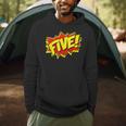 Boy Five Superhero Comic Book Hero 5th Birthday Boy 5 Years Men Hoodie Boy Five Superhero Comic Book Hero 5th Birthday Boy 5 Years Men Hoodie