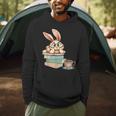 Bunny With Books And Coffee Reading Booknerd Bookish Easter Men Hoodie Bunny With Books And Coffee Reading Booknerd Bookish Easter Men Hoodie
