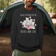 Cat & Book Lover Easily Distracted By Cats And Books For Men Women Kids Men Hoodie