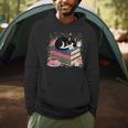 Cats Books & Coffee For Cat Lovers In Relaxed Weekend Men Hoodie Cats Books & Coffee For Cat Lovers In Relaxed Weekend Men Hoodie