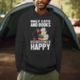 Only Cats And Books Can Make Me Happy Cat Lover Men Women Kids Men Hoodie