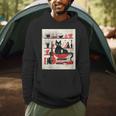 Cats Music Books Lover Essentials Red Retro Silkscreen Men Hoodie