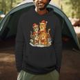 Cats Reading Books Christmas Tree Men Hoodie