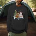 Christmas Tree Snowman Reindeer Book Stack Librarian Men Hoodie Christmas Tree Snowman Reindeer Book Stack Librarian Men Hoodie