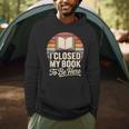 I Closed My Book To Be Here Reading Men Hoodie