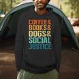 Coffee Books Dogs Social Justice Tee Men Hoodie
