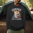 Coffee Cats And Books Cute Kitten Reading Men Hoodie Coffee Cats And Books Cute Kitten Reading Men Hoodie