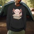 Cute Axolotl Reading Books Shirt Kawaii Axolotl Lover Men Hoodie Cute Axolotl Reading Books Shirt Kawaii Axolotl Lover Men Hoodie