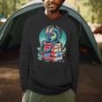 Cute Dragon Books Flower Bookworm Book Lover Men Hoodie