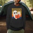 Cute Ghost Book Reading Halloween Teacher Puns Booooks For Men Women Kids Men Hoodie