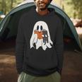Cute Ghost Cat Reading Book Spooky Season Halloween Costume Men Hoodie Cute Ghost Cat Reading Book Spooky Season Halloween Costume Men Hoodie