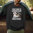 Cute Glasses Read Books & Pet My Maltese Lover Men Hoodie