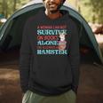 Cute Hamster Reading Book A Woman Can Not Survive On Books Men Hoodie