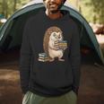 Cute Hedgehog Classics Stories Knowledge Fiction Reading Men Hoodie