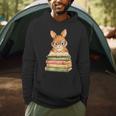 Cute Rabbit Bunny Reading Book Easter Day Teacher Librarian Men Hoodie Cute Rabbit Bunny Reading Book Easter Day Teacher Librarian Men Hoodie