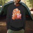 Cute Red Panda Reading Book Sloth Kawaii Animal Men Hoodie