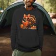 Cute Turkey Reading Book Lovers Bow Thanksgiving Men Hoodie Cute Turkey Reading Book Lovers Bow Thanksgiving Men Hoodie