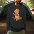Dinosaur Reading Book Dino Reading Book Lovers Book Readers Men Hoodie