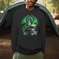 Dragon Reading Books Bookworm Men Hoodie