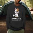 Drink Coffee Read Books Be Happy Nerdy Pet Puppy Owner Men Hoodie