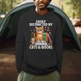 Easily Distracted By Cats And Books Book Lover Cat Men Hoodie