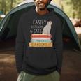 Easily Distracted Cats And Books Cat Lovers For Men Women Kids Men Hoodie Easily Distracted Cats And Books Cat Lovers For Men Women Kids Men Hoodie