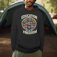 Education Is Freedom Knowledge Power MotivationBook Lover Men Hoodie