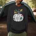 Fall Bookshelf Pumpkin Autumn Reading Men Hoodie