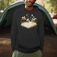 Floral Bumble Bee Reading Book Wildflower Bookish Librarian Men Hoodie Floral Bumble Bee Reading Book Wildflower Bookish Librarian Men Hoodie