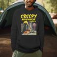 FUNNY Creepy Neighbor Comics Parody Horror Comic Book Men Hoodie