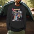 Halloween Horror Vintage Werewolf Vampire Comic Book Retro Men Hoodie