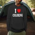 I Heart Love Coloring Hobbies Books Pencils Crayons Marker Men Hoodie I Heart Love Coloring Hobbies Books Pencils Crayons Marker Men Hoodie
