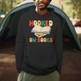 Hooked On Books Retro Reader Men Hoodie