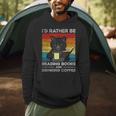 I'd Rather Be Reading Books And Drinking Coffee Cat For Men Women Kids Men Hoodie