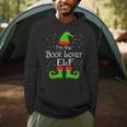 I'm The Book Lover Elf Christmas Books Reading Lover Men Hoodie