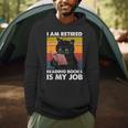 I'm Retired Reading Books Is My Job Cat Reader Men Hoodie