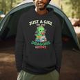 Just a Girl Who Loves Dragons & Books Book Lover Kids Nerd Men Hoodie