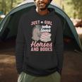 Just A Girl Who Loves Horses And Books Reading Animal Horse Men Hoodie