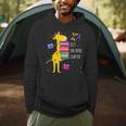 Just One More Chapter Cute Giraffe Book Reading Nerd Men Hoodie