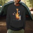 Kawaii Cute Giraffes Books And Tea Women's Men Hoodie Kawaii Cute Giraffes Books And Tea Women's Men Hoodie