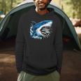 Kids Shark With School Books Back To School Shark Lovers Men Hoodie