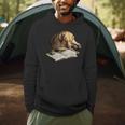 Labrador Retriever Dog Bookworm Reading Book Graphic Men Hoodie