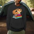 Leopard Gecko With Book Lizard Reptile Lover Men Hoodie Leopard Gecko With Book Lizard Reptile Lover Men Hoodie