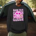 Library Book Fair Queen Vibe Groovy Tie Dye School Reading Men Hoodie Library Book Fair Queen Vibe Groovy Tie Dye School Reading Men Hoodie
