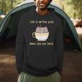 Life Is Better With Books Cats And Coffee Cute Kitten Men Hoodie Life Is Better With Books Cats And Coffee Cute Kitten Men Hoodie